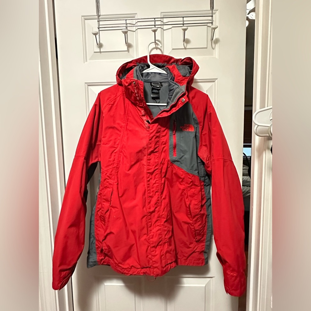 The North Face Red and Gray 2 layers Outdoor Jacket